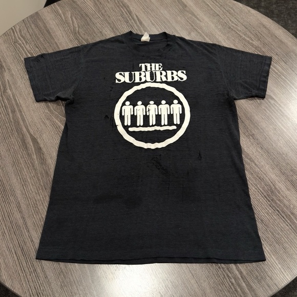 Vintage 80s The Suburbs Glow in The Dark Punk Rock T Shirt - Picture 1 of 5